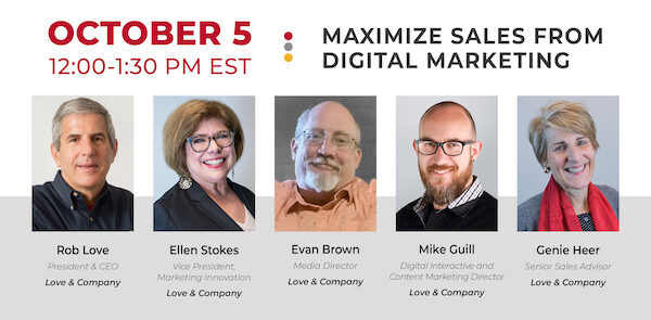 upcoming webinar - maximize sales from digital marketing