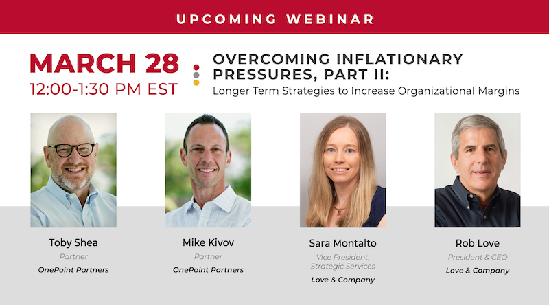 upcoming webinar - Longer Term Strategies to Increase Operational Margins